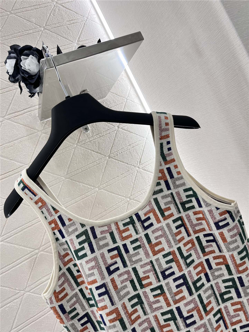 F**di jacquard knit vest replica d&g clothing