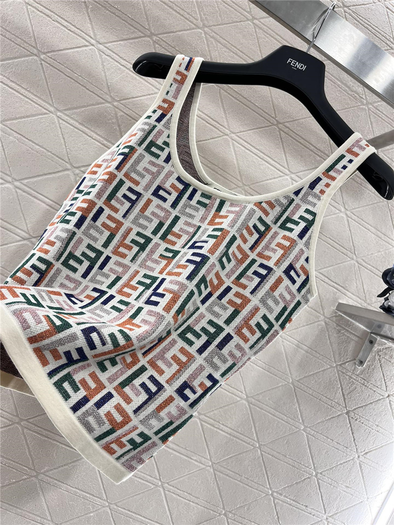 F**di jacquard knit vest replica d&g clothing