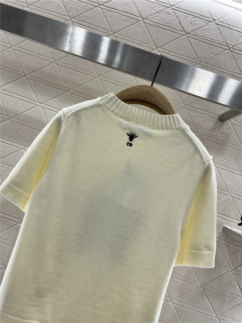 D10r D10ralps short-sleeved wool top ivory