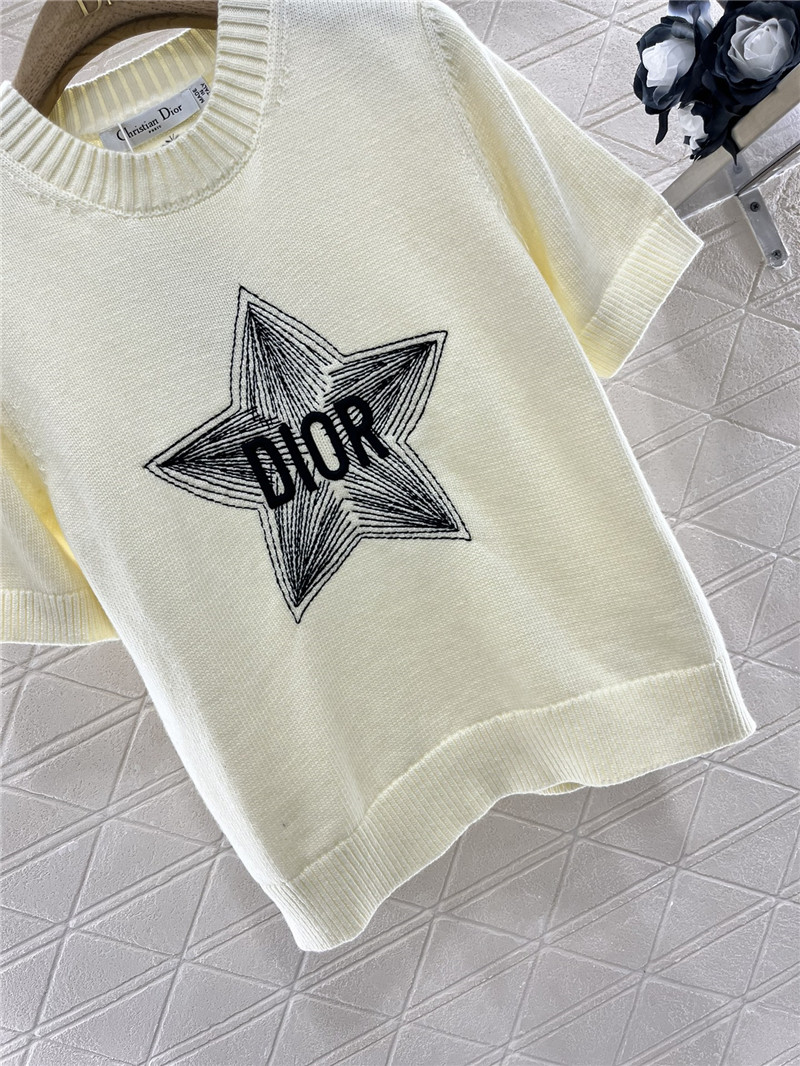 D10r D10ralps short-sleeved wool top ivory