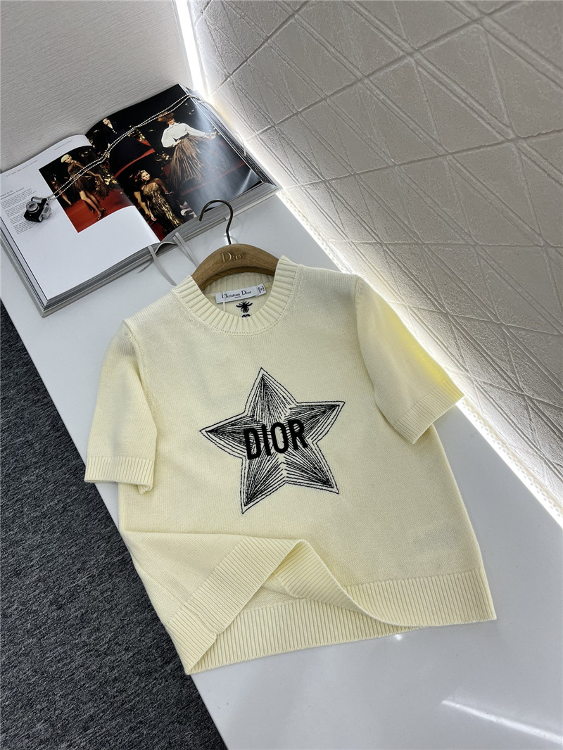 D10r D10ralps short-sleeved wool top ivory