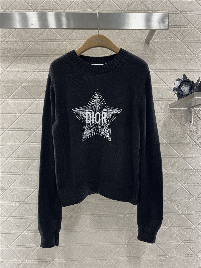 D10r D10ralps embroidery wool sweater black
