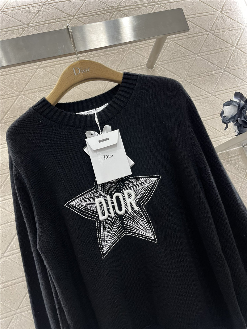 D10r D10ralps embroidery wool sweater black