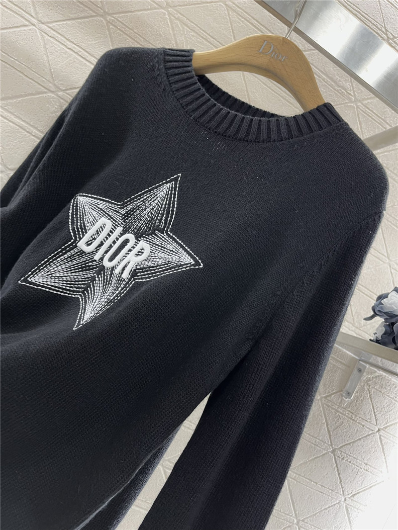 D10r D10ralps embroidery wool sweater black