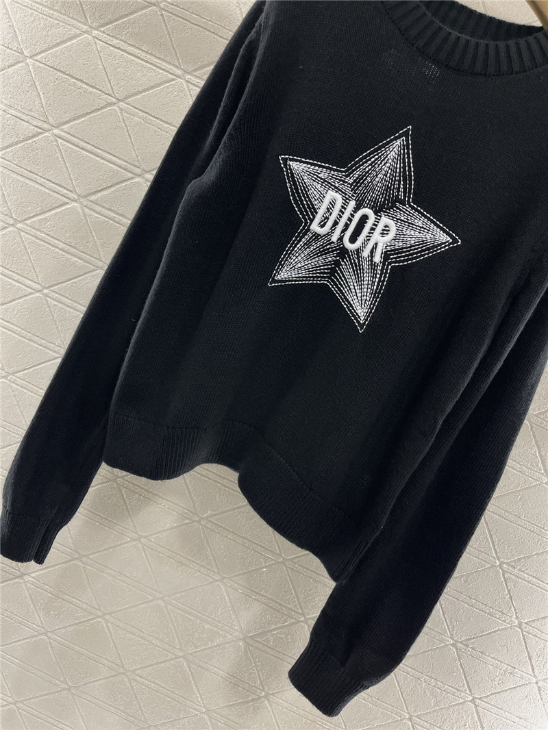 D10r D10ralps embroidery wool sweater black