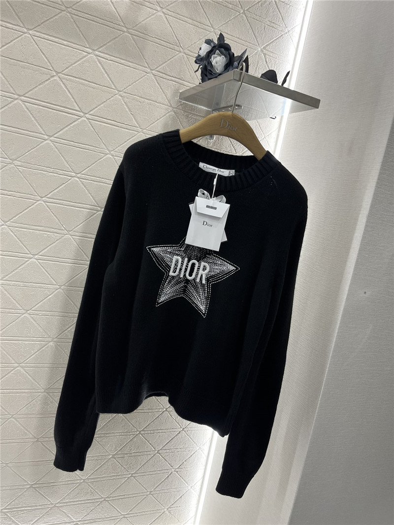 D10r D10ralps embroidery wool sweater black