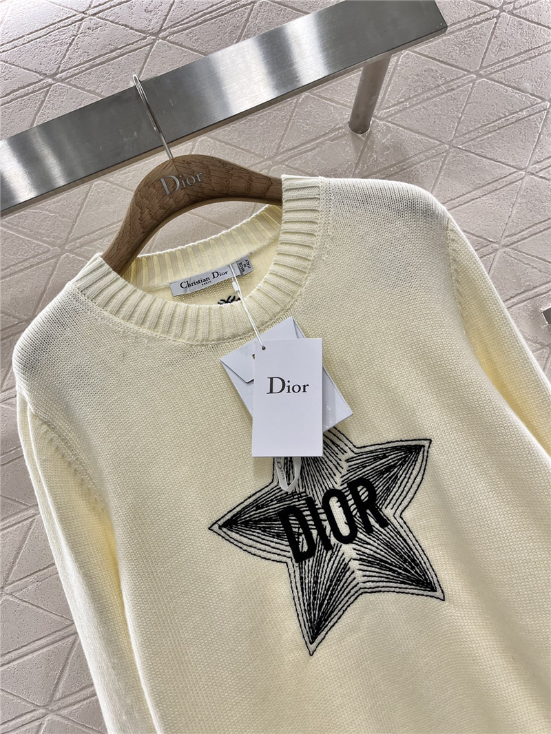 D10r D10ralps embroidery wool sweater ivory
