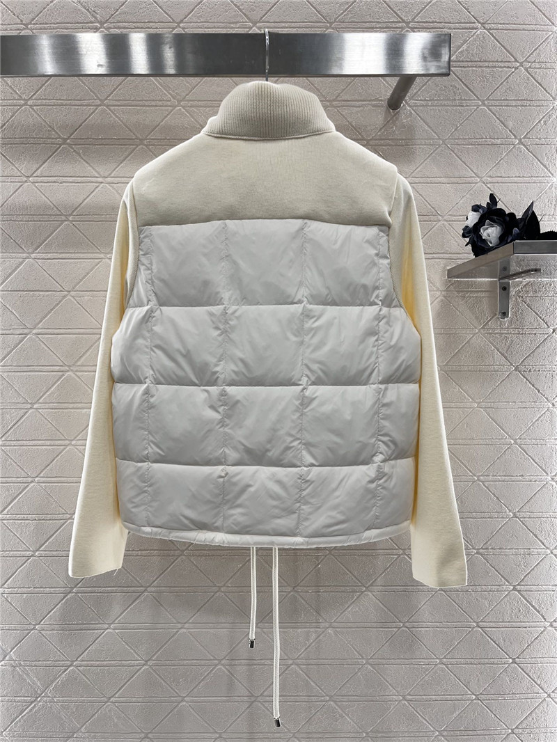 Moncler splicing cashmere down jacket replica clothing sites