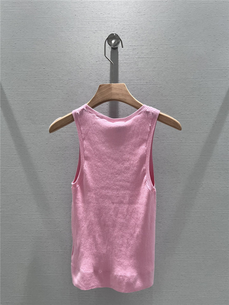 Ch**el crochet knitted vest replica d&g clothing