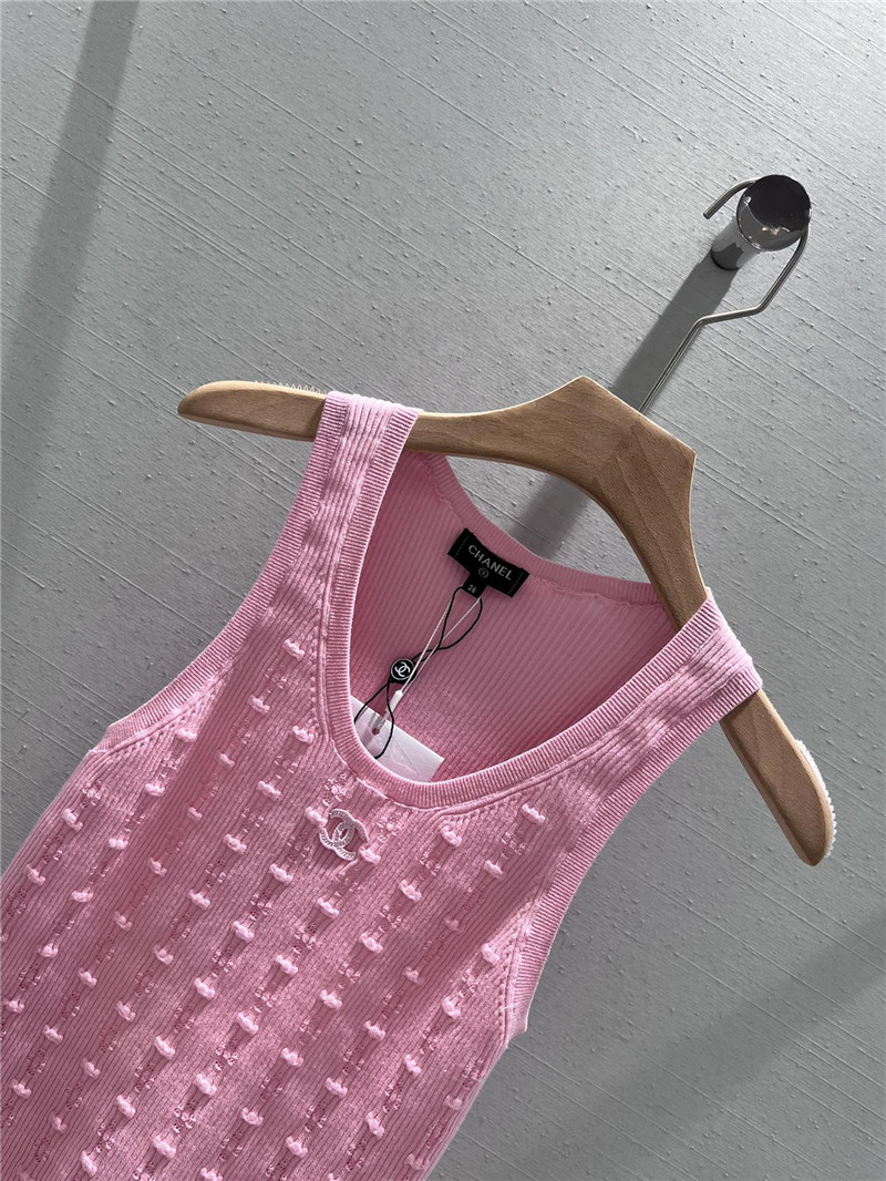 Ch**el crochet knitted vest replica d&g clothing