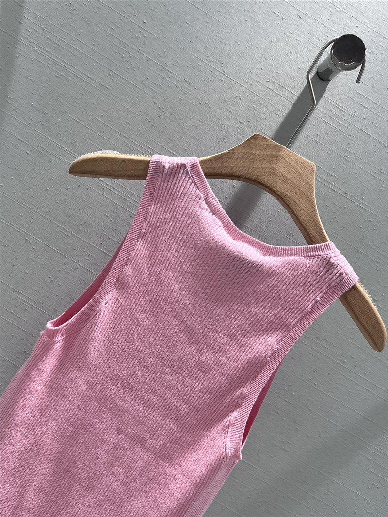 Ch**el crochet knitted vest replica d&g clothing