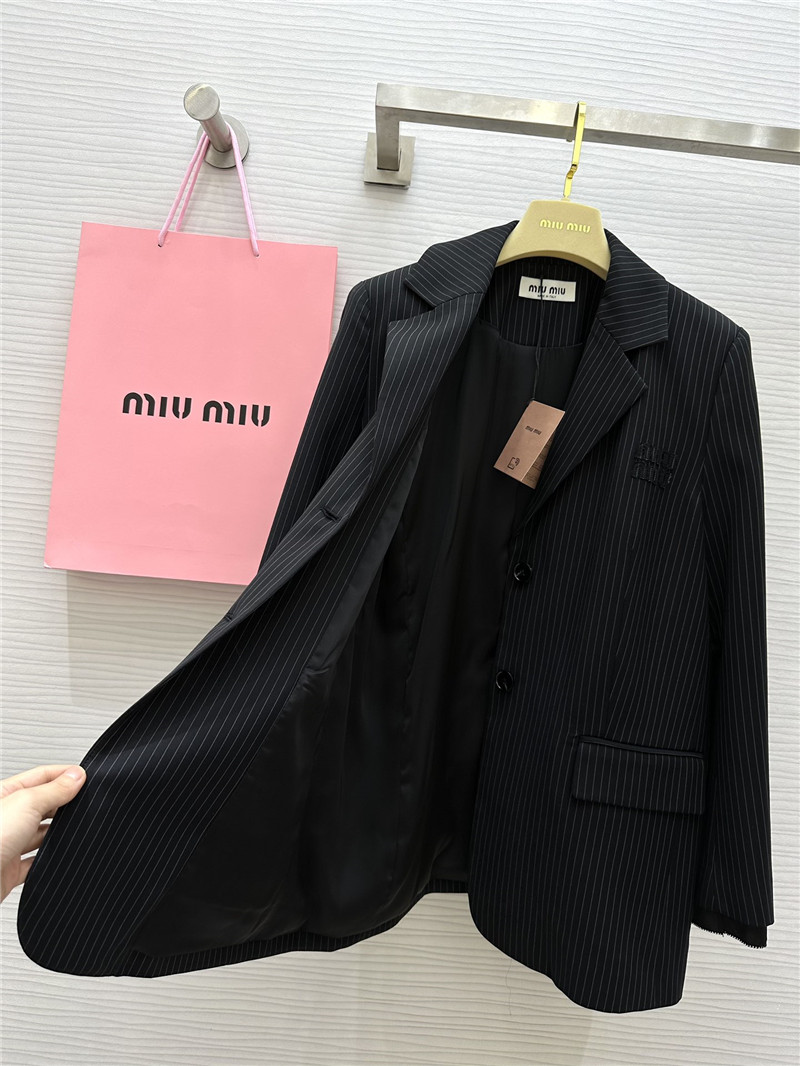 M1um1u vertical striped suit replica clothing sites
