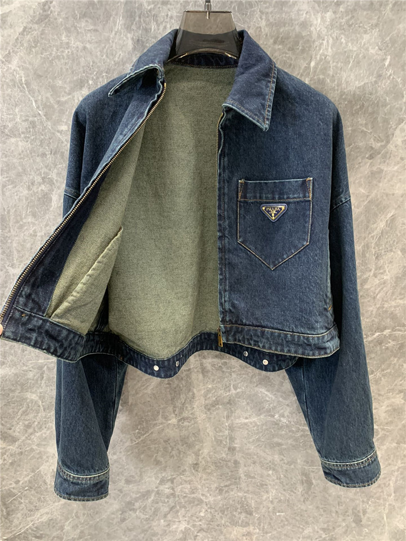 Pra*a evergreen denim jacket replica d&g clothing