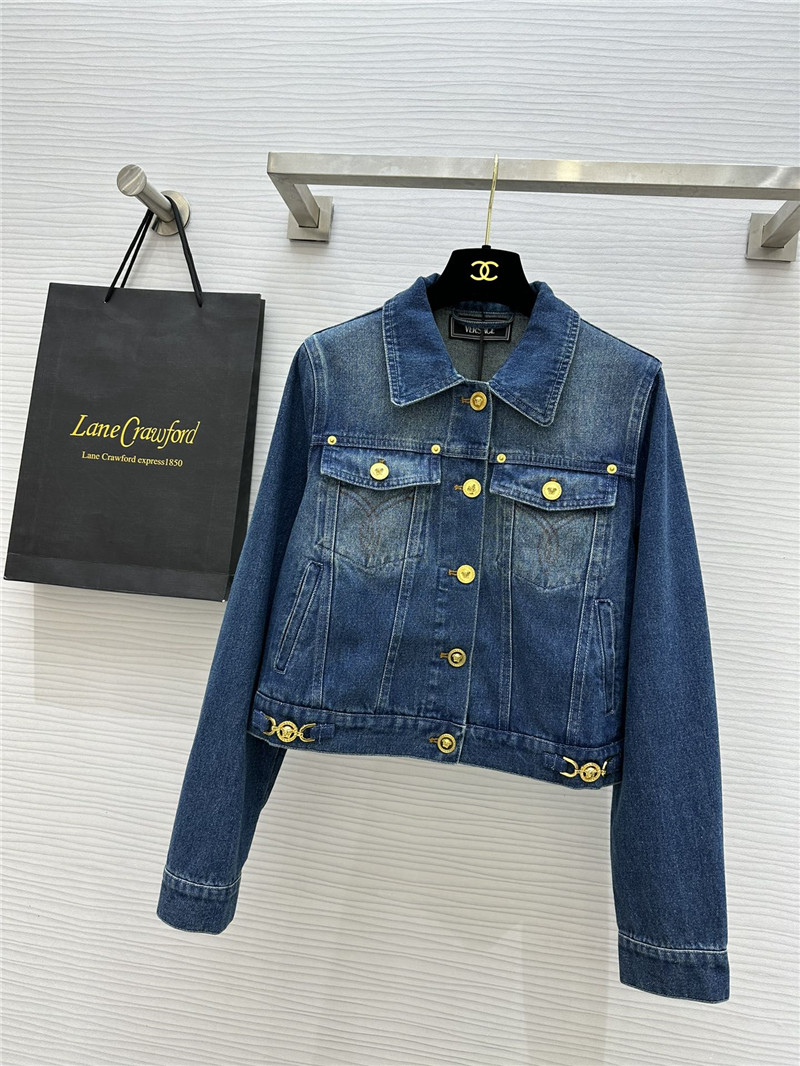 Versace cropped denim jacket replica clothing