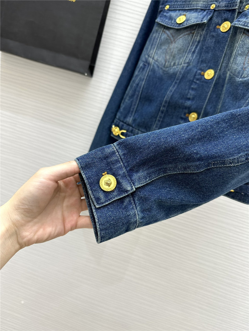 Versace cropped denim jacket replica clothing