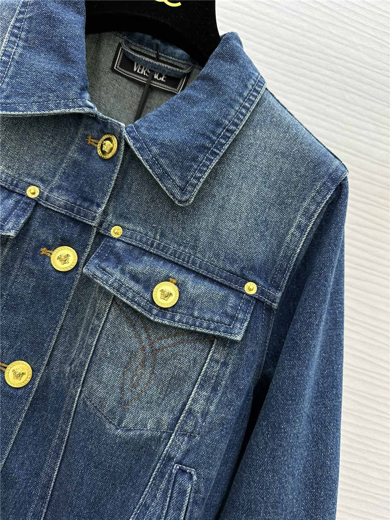 Versace cropped denim jacket replica clothing