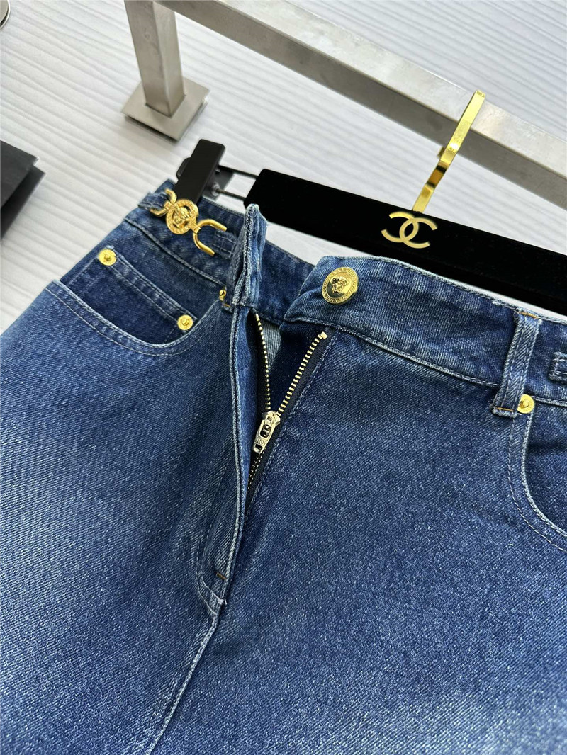 Versace short denim skirt replica clothing sites