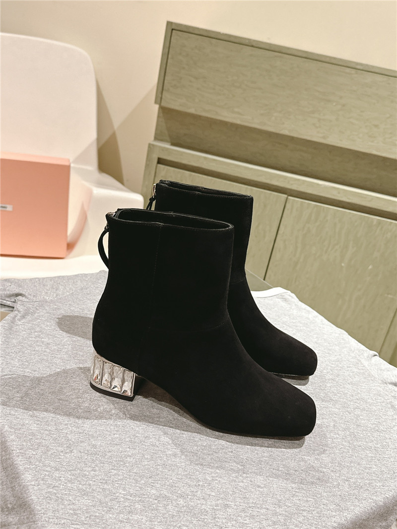 Miu Miu Suede Ankle Boots