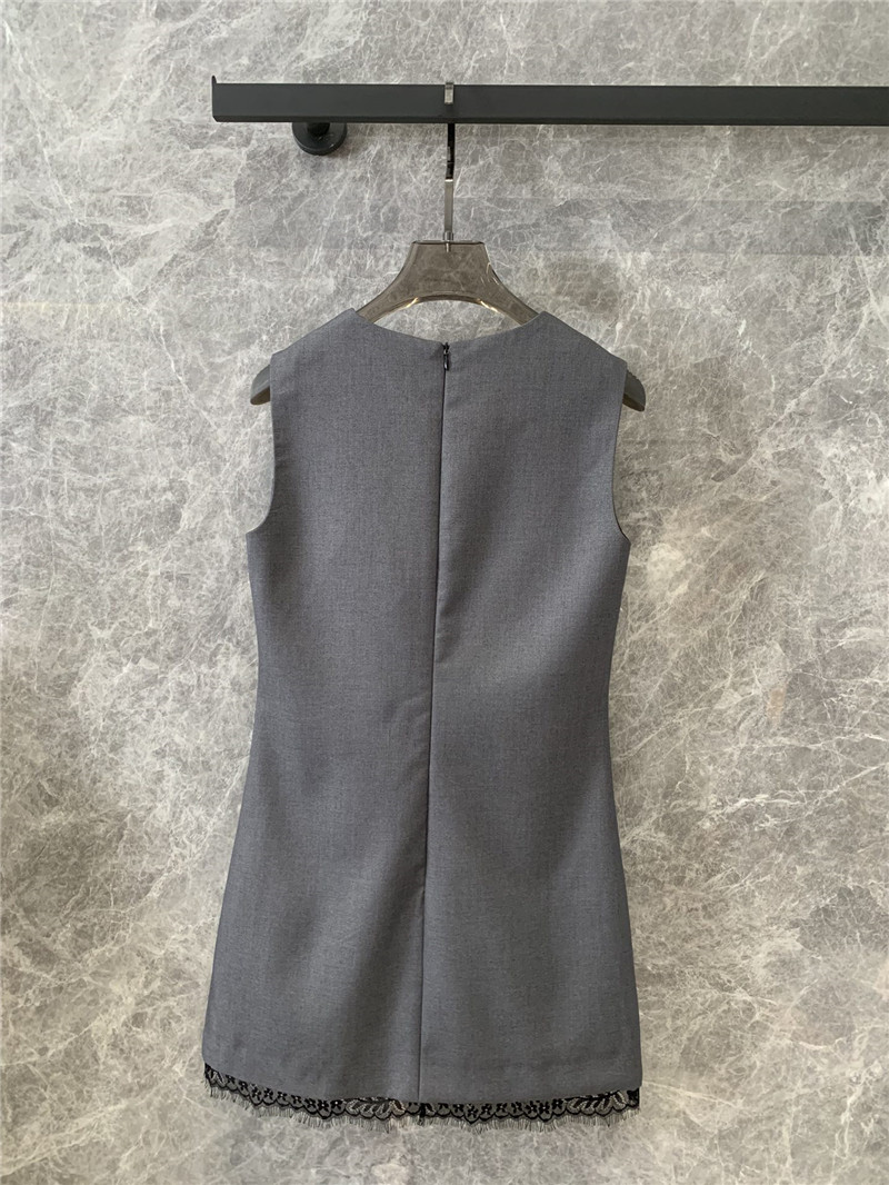Miu Miu Grey Sleeveless Dress