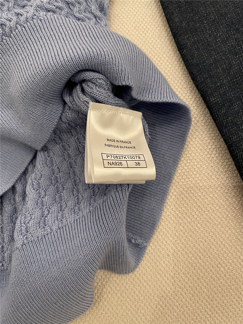 Ch**el buttons texture knitted vest grey