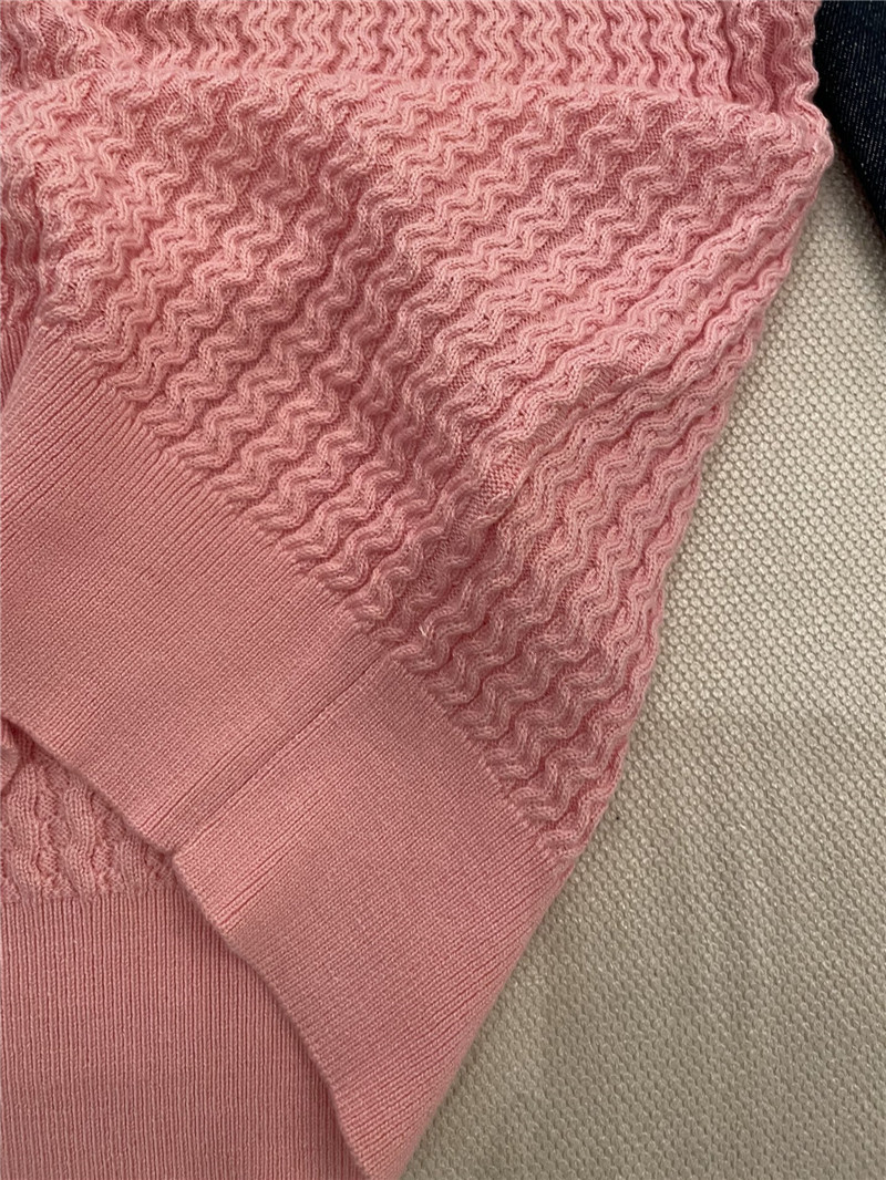 Ch**el buttons texture knitted vest pink