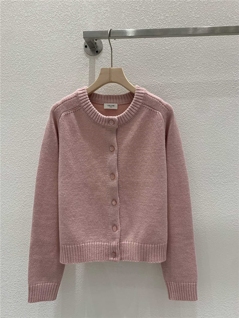Ce1i*e shetland wool cardigan pink