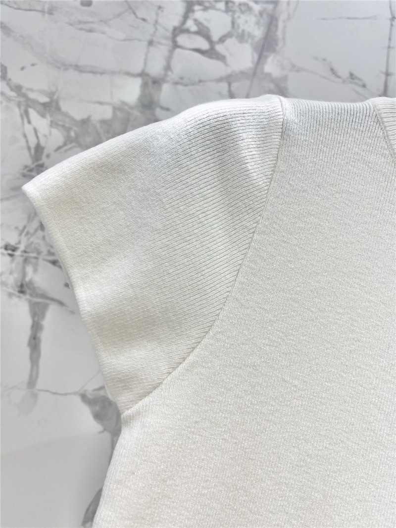 Ch**el flying sleeve knitted short sleeve replica clothes