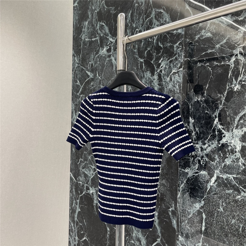 Ch**el crew neck short sleeve top cheap replica designer clothes