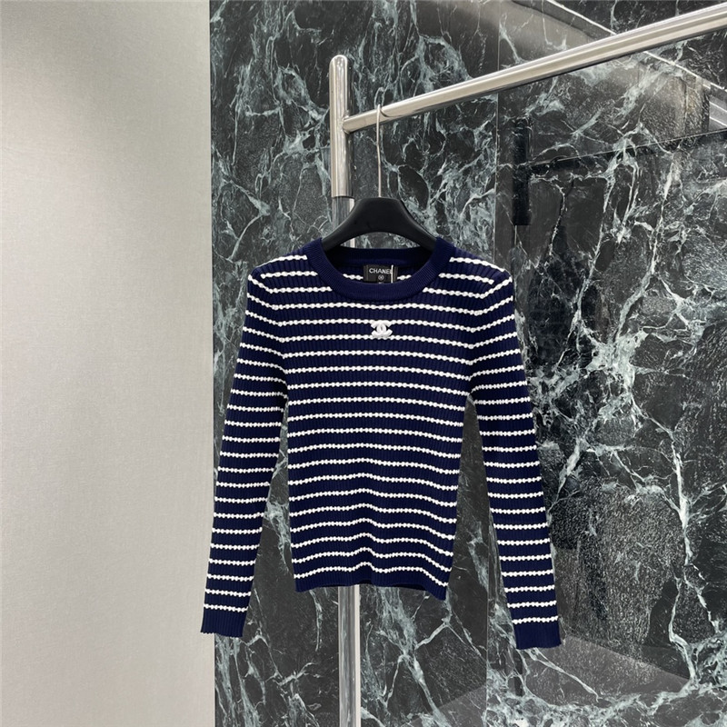 Ch**el round neck long sleeve top replica clothes