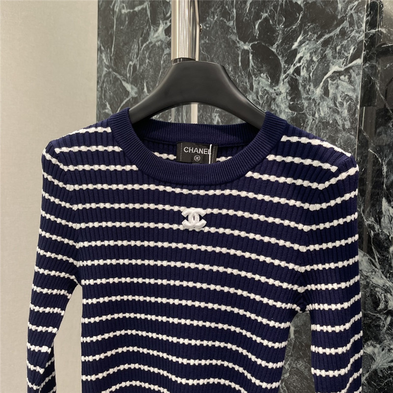 Ch**el round neck long sleeve top replica clothes