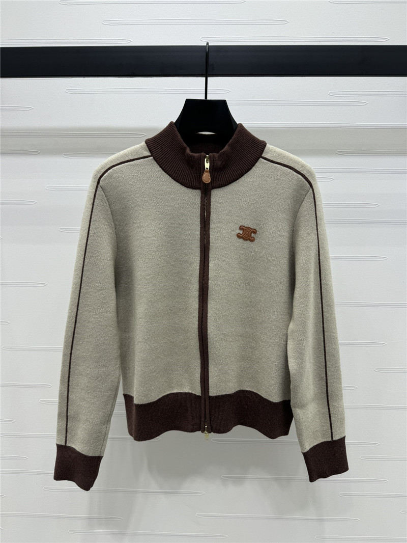 Ce1i*e triomphe striped track jacket white/brown