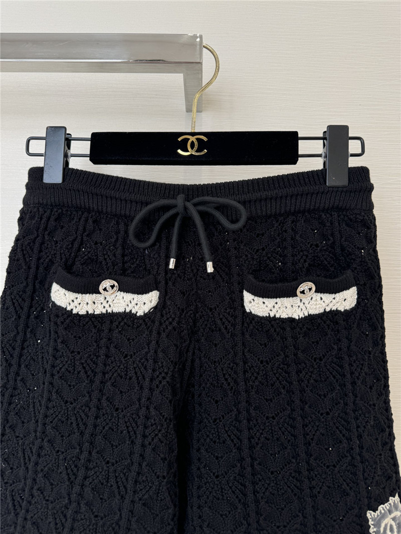 Ch**el hollow knit high waist shorts replicas clothes