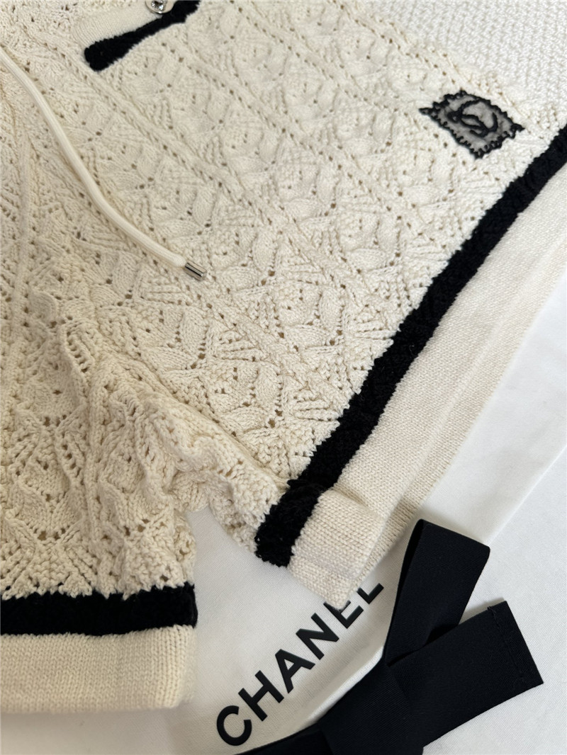 Ch**el hollow knit high waist shorts replicas clothes