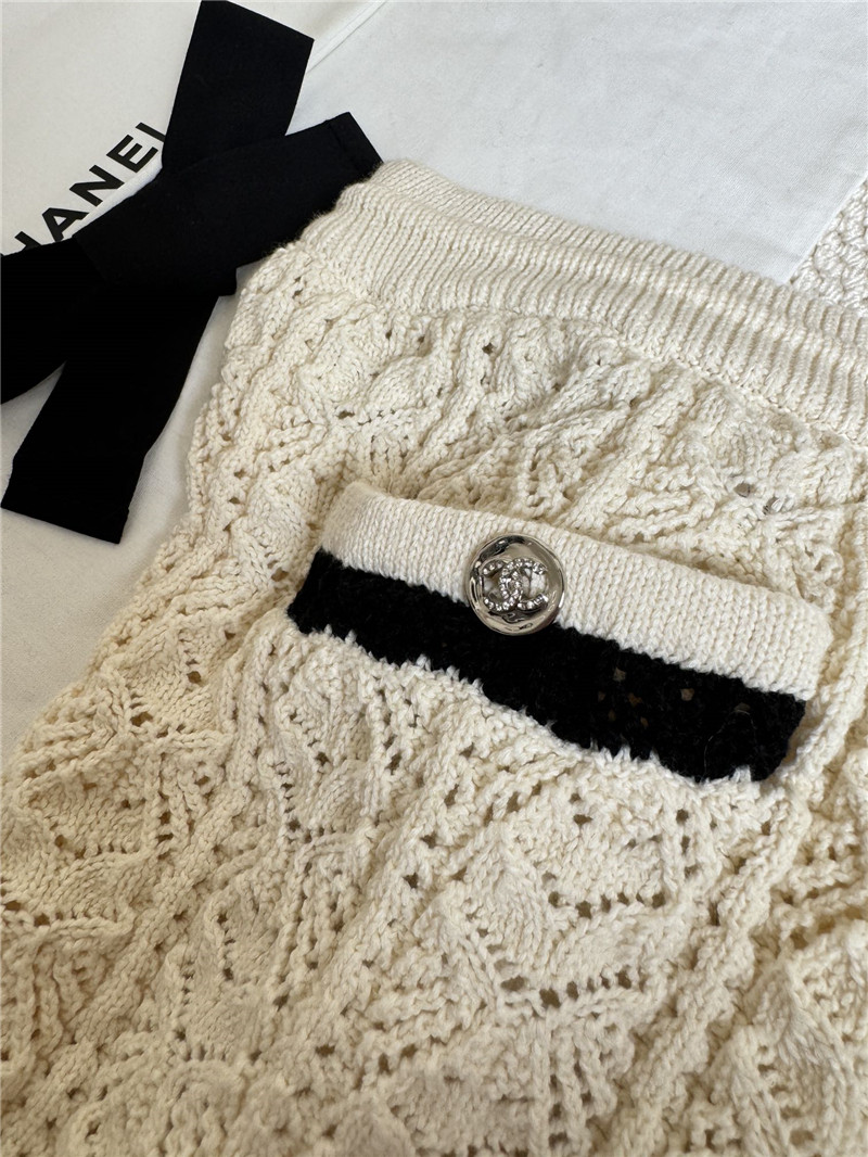 Ch**el hollow knit high waist shorts replicas clothes