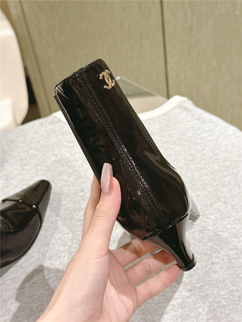 Ch**el pointed oil wax leather ankle boots