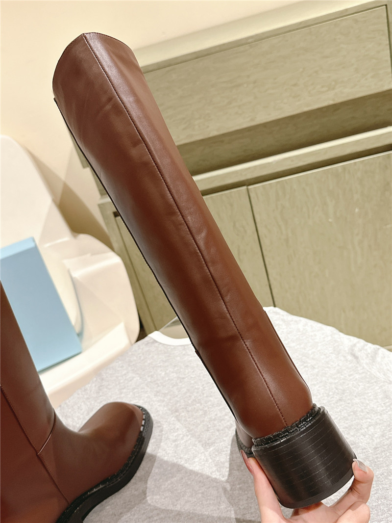 Pra*a phenix burgundy leather knee-high boots