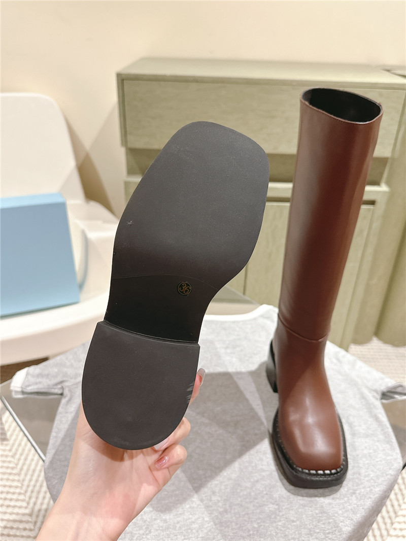 Pra*a phenix burgundy leather knee-high boots