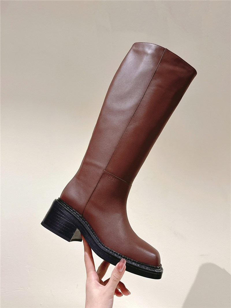 Pra*a phenix burgundy leather knee-high boots