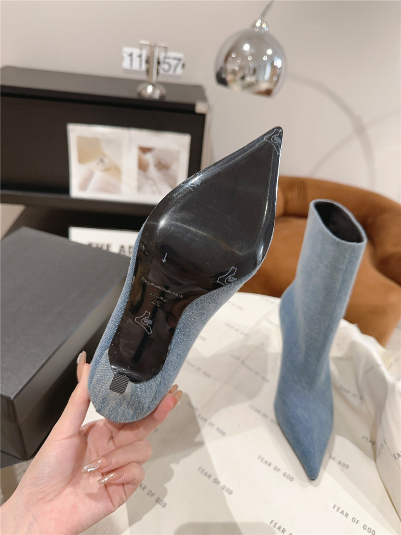 A1exa*der wang denim pointed toe stiletto heel ankle boots