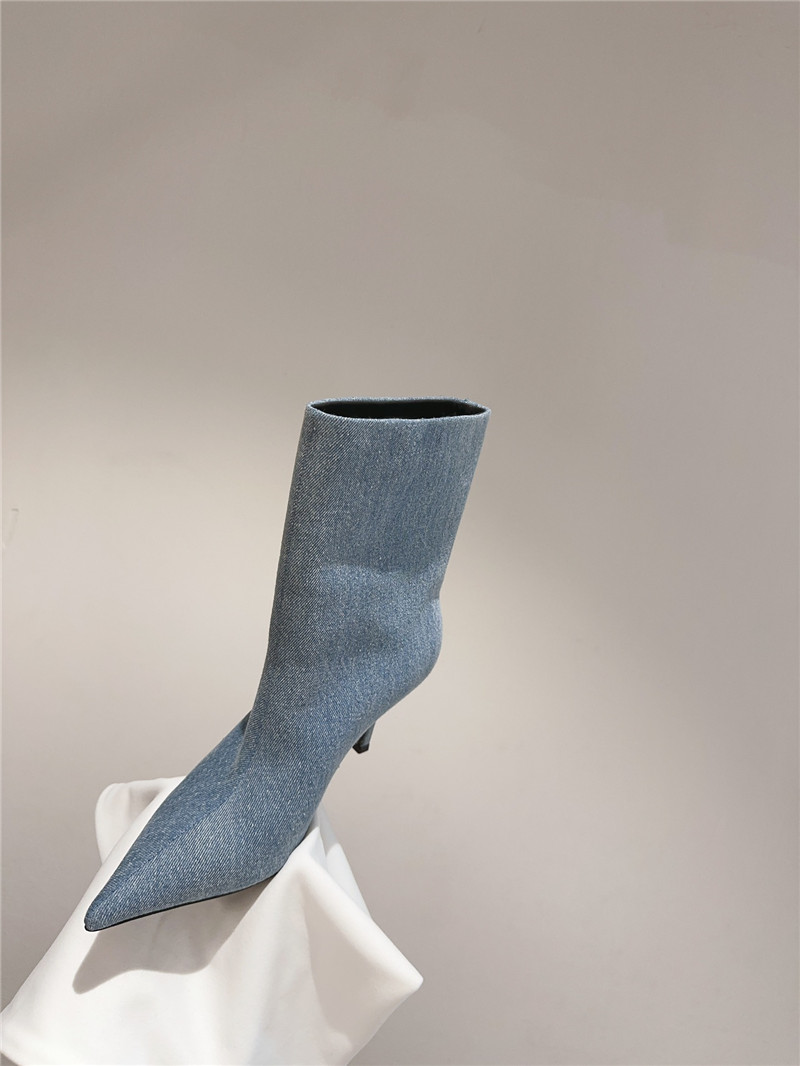 A1exa*der wang denim pointed toe stiletto heel ankle boots