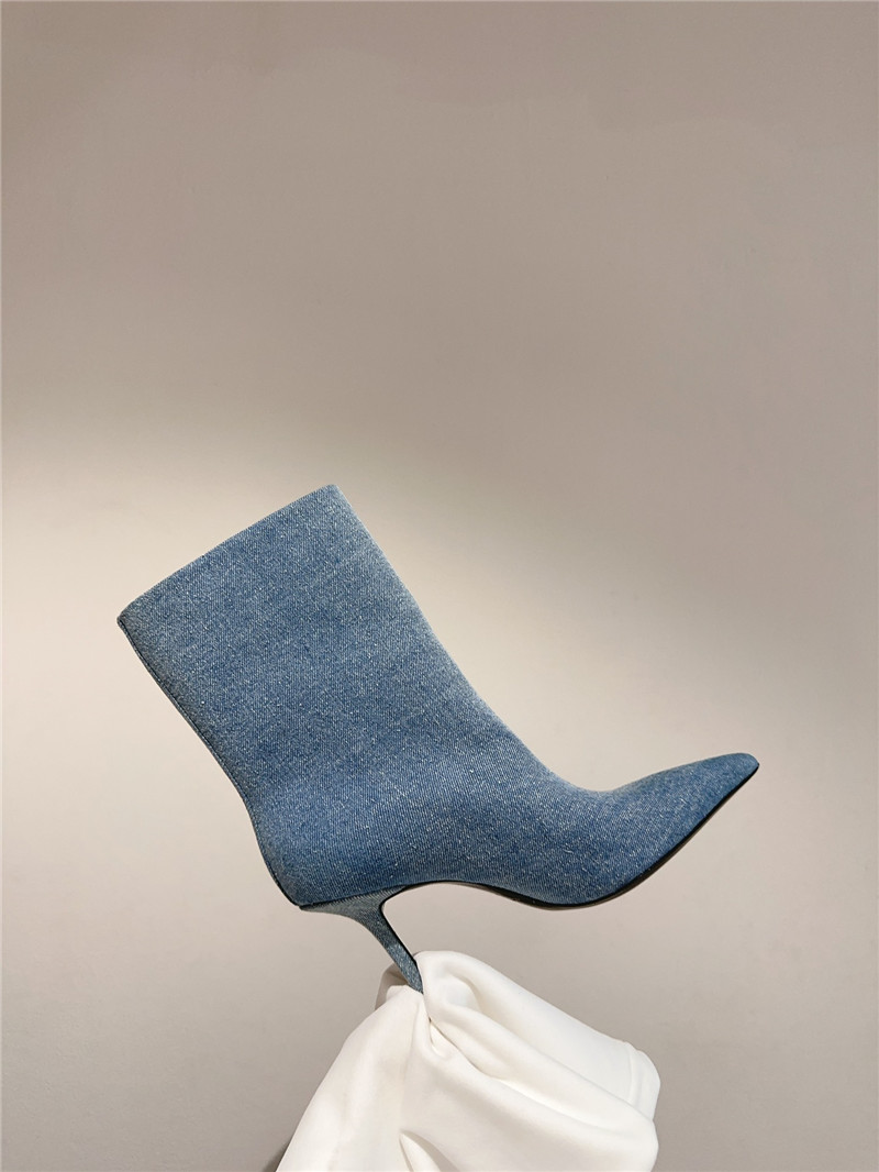 A1exa*der wang denim pointed toe stiletto heel ankle boots