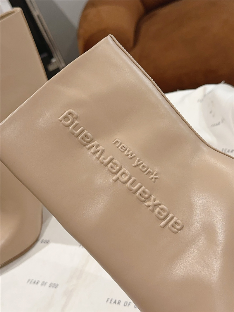 A1exa*der wang beige pointed toe stiletto heel ankle boots