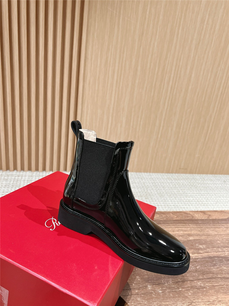 Roger Vivier Square Buckle Rhinestone Ankle Boots
