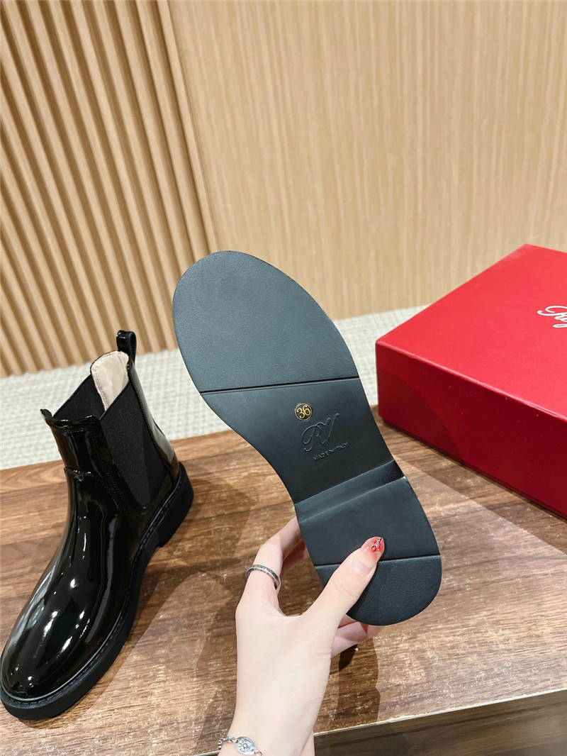 Roger Vivier Square Buckle Rhinestone Ankle Boots