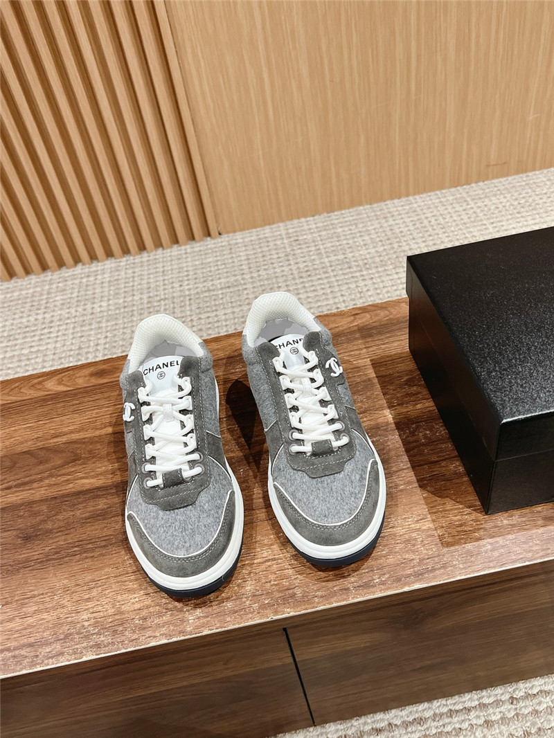 Ch**el gray suede leather women’s sneakers