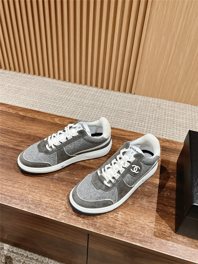 Ch**el gray suede leather women’s sneakers