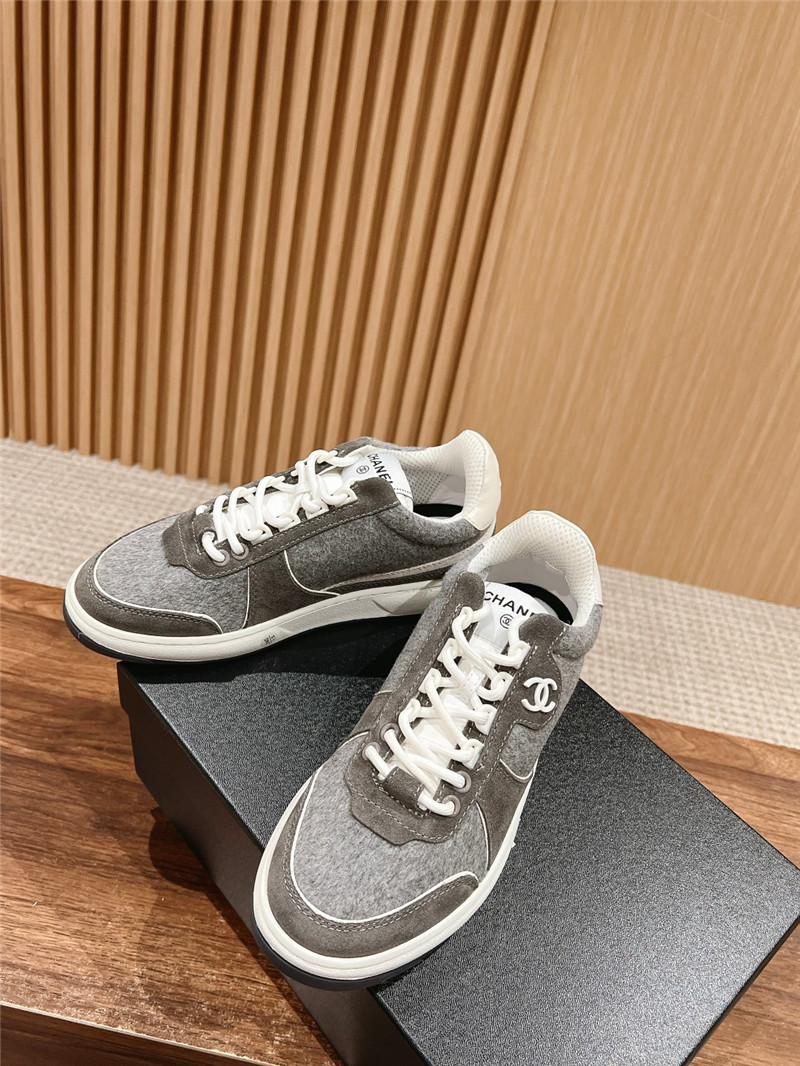 Ch**el gray suede leather women’s sneakers