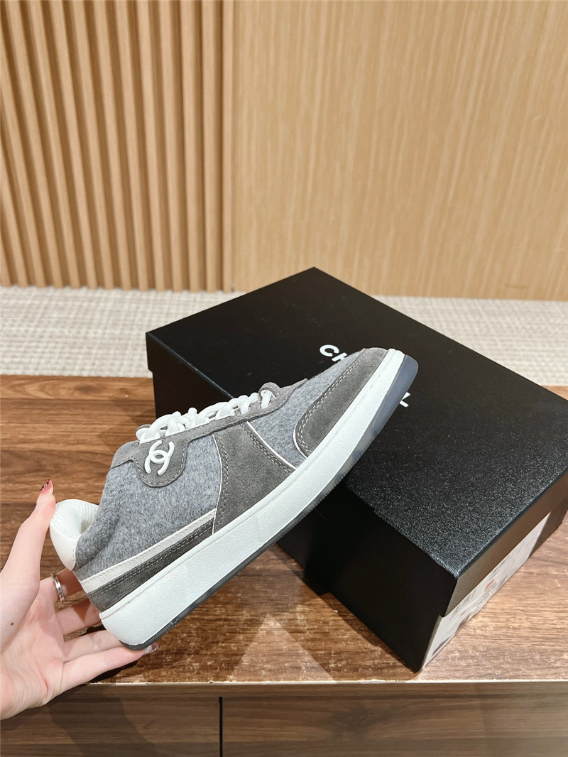 Ch**el gray suede leather women’s sneakers