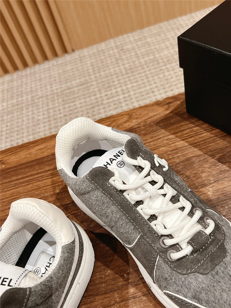 Ch**el gray suede leather women’s sneakers