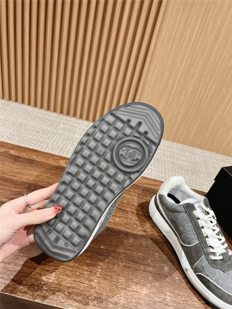 Ch**el gray suede leather women’s sneakers